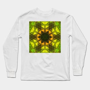 Mosaic Kaleidoscope Flower Long Sleeve T-Shirt